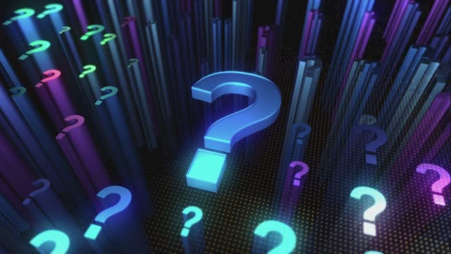 Question mark. 3D animation with 4K resolution. Anavar weight loss